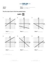 Free Slope Worksheets, Printables