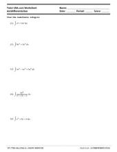 definite integral worksheet with answers