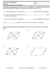 Worksheets Geometry Proofs Worksheet free geometry proofs worksheets printables pdf quadrilaterals parallograms