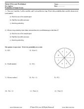 Free printable probability worksheets for high school
