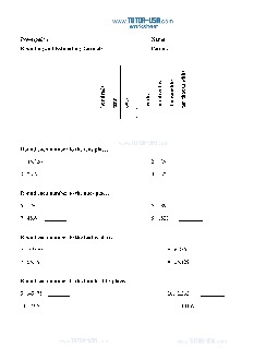 Worksheet: Rounding and Estimating Addition, Subtraction