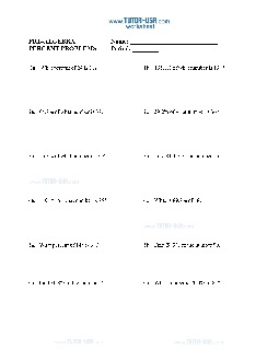 Finding Percentage Of A Number Worksheet Pdf