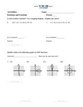 PDF: Algebra - functions, vertical line test, mapping diagrams