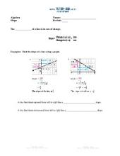 PDF: Algebra - slope