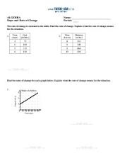 PDF: Algebra, Pre-Algebra - slope, rate of change