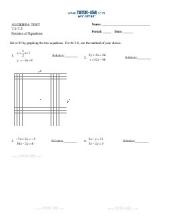 PDF: Algebra - systems of equations, equations