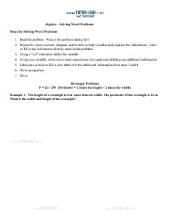 PDF: Algebra, Pre-Algebra - word problems, equations
