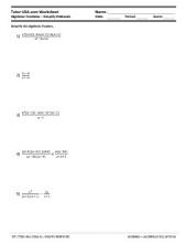 PDF: Algebra - rational expressions