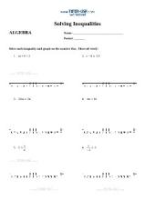 PDF: Algebra - inequalities, graphing
