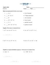 PDF: Algebra - factor, factoring, polynomials, FOIL, distributive property