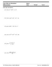PDF: Calculus - polynomials, derivatives, differentiation