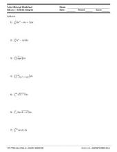 Free Calculus Worksheets & Printables With Answers