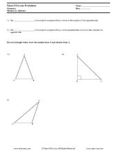PDF: Geometry - triangles, concurrent lines, altitude, median