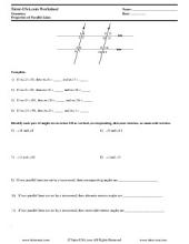 Parallel line proofs worksheet
