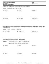 PDF: Pre-Algebra - distributive property