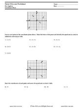 PDF: Pre-Algebra - graphing, coordinate plane