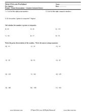 free prime factorization worksheets printables