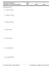 free trigonometry worksheets with answers