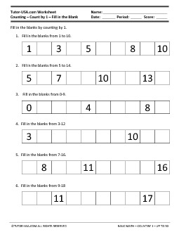 PDF: Basic Math, 1st Grade Math - counting