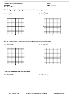 graphing linear equations in slope intercept form worksheet answers
