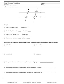 PDF: Geometry - parallel lines, triangles, geometry proofs