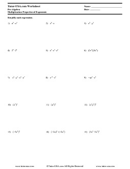 PDF: Pre-Algebra - exponents