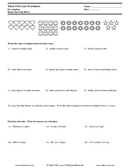 Worksheet: Ratios, Rates, and Unit Rates  PreAlgebra Printable