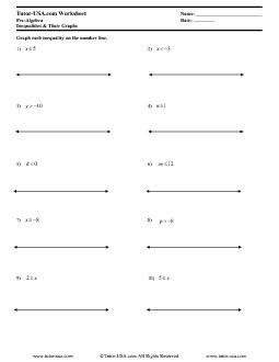 inequality worksheets