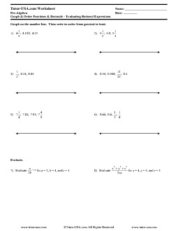 evaluate expressions fractions