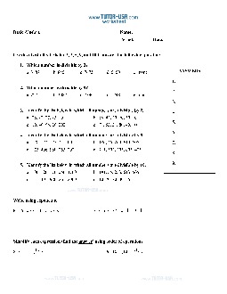 PDF: Pre-Algebra - divisibility rules, gcf, exponents