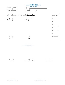 PDF: Pre-Algebra - fractions