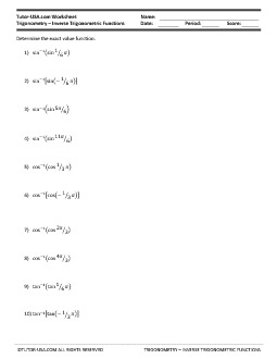 PDF: Trigonometry - Trigonometry Functions, functions